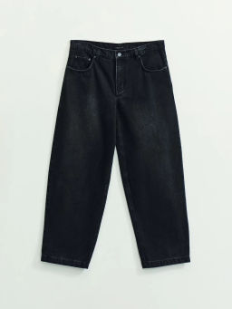 Джинсы baggy fit с эффектом стирки / Zarina фото 8