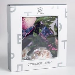 Набор столовый Этель Цветочный этюд, скатерть 220х150 см, салф. 40х40 см-12 шт, 100% хлопок  фото 9