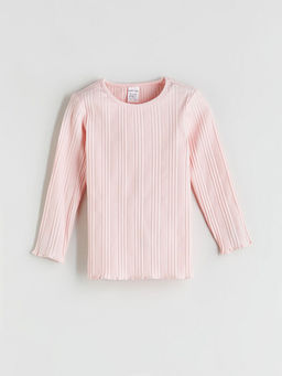 Bisiklet Yaka Uzun Kollu Basic K?z Bebek Pijama Tak?m?