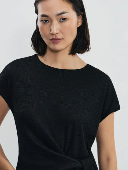 Топ с декоративным узлом и люрексом / Zarina