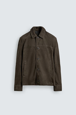 CAZADORA REGULAR FIT PIEL ANTE / Marr?n - Zara фото 7