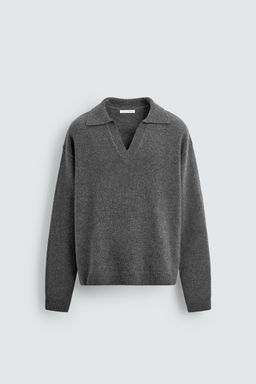 WOOL - CASHMERE KNIT POLO SHIRT - Zara фото 15
