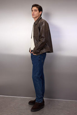 Lacivert %100 Pamuk Essential Fit Jeans Kot Pantolon TMNAW23JE00104