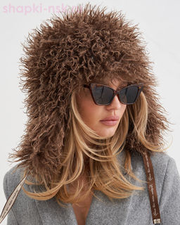 Лама экомех козлик Ушанка женская флис (56-57)