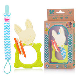 Универсальный прорезыватель BUNNY с держателем. Цвет зелёный.