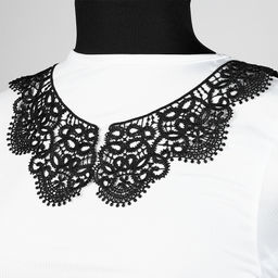 Воротник KRUZHEVO арт.TTR.12141 цв.черный, уп.1пар