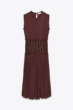 ZW COLLECTION EMBROIDERED WAIST DRESS - Zara фото 14