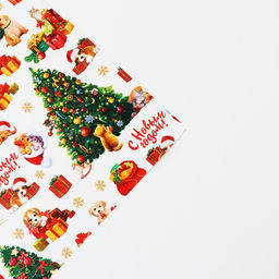 Цена за 10 шт. Бумага упаковочная глянцевая «Зимняя сказка», 70 х 100 см