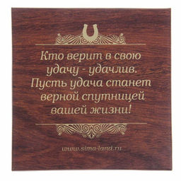 Подкова «Удачи и богатства», 7×7 см.
