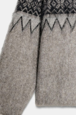 JACQUARD KNIT JUMPER WITH BRUSHED EFFECT - Zara фото 8