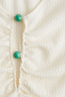 Top fruncido con cuentas decorativas - H&m фото 4