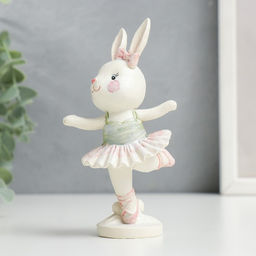 Фигурка полистоун Маленькая зайка-балерина, репетиция, 11.5?6?5 см