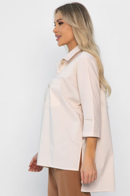 Рубашка классическая Аристократка (бежевая) Б14356-10М - Lt collection фото 7