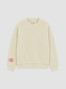 ?i?ekli K?z ?ocuk Sweatshirt