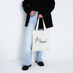 Сумка-шопер Meow без молнии, без подкладки, цвет бежевый - NAZAMOK KIDS фото 2