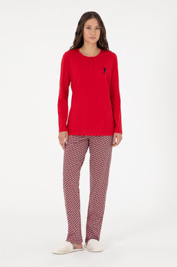 Женский красный пижамный комплект Неожиданная скидка в корзине