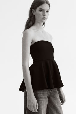 Top bandeau con peplum - H&m фото 3