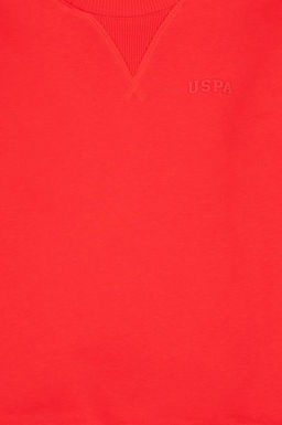 Erkek _ocuk K_rm_z_ Bisiklet Yaka Basic Sweatshirt - U.s. polo assn фото 7
