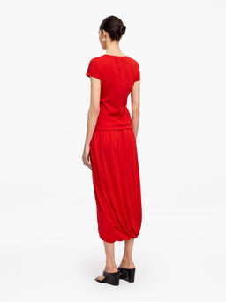 Falda midi drapeada - H&m фото 6