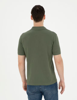 Haki Slim Fit Basic Ti__rt - Pierre cardin фото 12