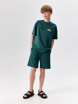 ACOOLA / Набор детский для мальчиков ((1)футболка и (2)шорты) Sulawesi_set изумрудный фото 8