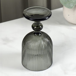 Бокалы для вина SL Home «Модерн», 250 мл, 8×14.5 см, набор 2 шт., стекло, графитовые