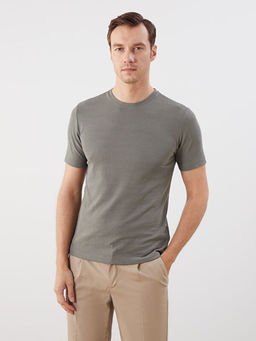 Bisiklet Yaka K?sa Kollu Erkek Dokulu Ti??rt