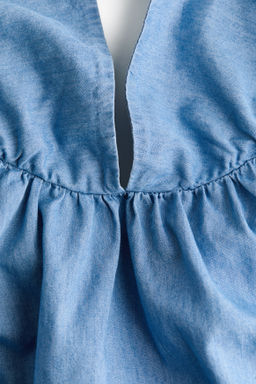 Top denim con escote halter - H&m фото 6