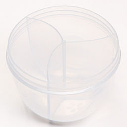 Контейнер для хранения детского питания, 3 секции по 90 мл., 9.2×8.8×8 см, 270 мл., голубой