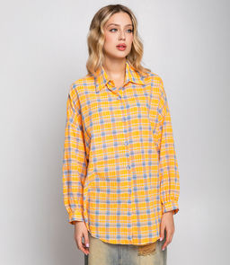 Рубашка #КТ22305, оранжевый