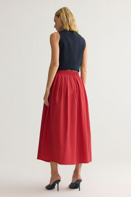 TRENDYOLMILLA Beyaz Klos Maxi Beli Lastikli Dokuma Etek TWOSS25ET00017 фото 5