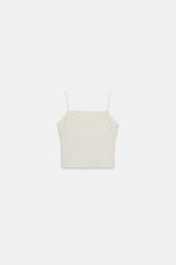 LACE STRAPPY TOP - Zara фото 5