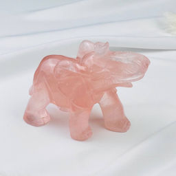 Статуэтка Слон из Розового кварца
