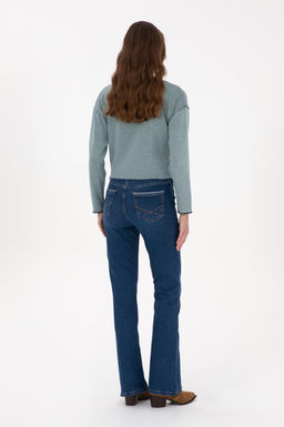 Kad_n Mavi Slim Flare Fit Jean Pantolon - U.s. polo assn фото 4