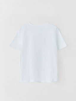 Футболка женская белая с принтом и надписью прямого кроя - Mark formelle фото 8