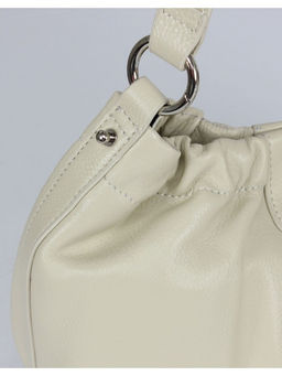 Сумка женская натуральная кожа XYN-3575, 1отд+еврокарман, плечевой ремень, молочный SALE 264903 - Adelia фото 4