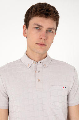 Erkek Slim Fit Polo Yaka A__k Gri Ti__rt Sepette S_rpriz _ndirim - U.s. polo assn фото 2