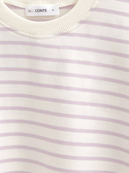 CONTE Футболка свободного кроя из футера LD 2569 white-lavender