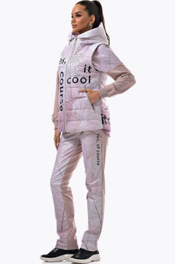 Уникальный стеганный жилет на синтепоне с принтом дизайнерской работы - А+б коллекция фото 26