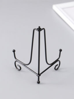 Подставка для тарелки декоративной d=15-18 см «Узорная», металл, 15×9.5 см, чёрная, набор 5 шт.