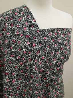 Импорт. хлопок Агапия цв.черный, ш.1.45м, хлопок-100%, 100гр/м.кв - Купава фото 4