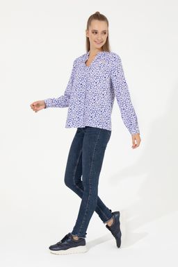 U. S. Polo Assn Женская синяя рубашка с длинным рукавом - U.s. polo assn фото 4