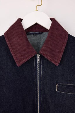 Mavi Yaka Detayl? Oversize 100% Pamuk Denim Ceket TWOSS26CE00002 - Trendyolmilla фото 3