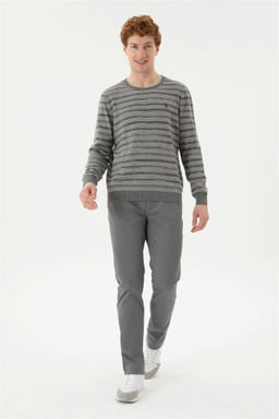 Мужской серый меланжевый свитер - U.s. polo assn фото 4