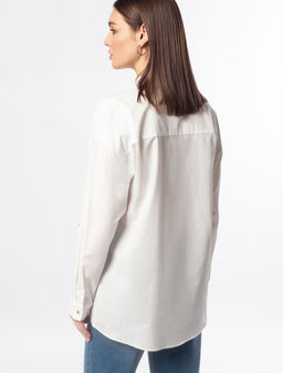 VILATTE / Блузка из хлопка с авторским принтом  фото 4