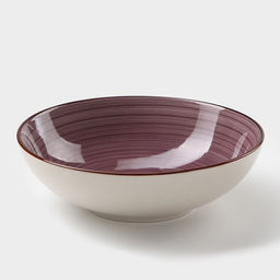 Тарелка керамическая глубокая Доляна Морской мир, 540 мл, d=18 см, цвет бордовый