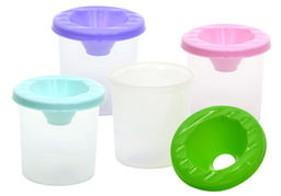 Цена за 5 шт. Стакан-непроливайка Schoolformat 200 мл ассорти пастель