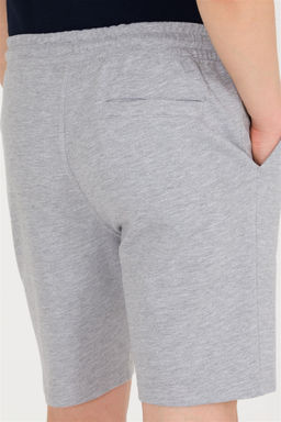 Мужские серые меланжевые вязаные шорты - U.s. polo assn фото 14