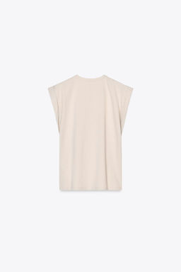 DROP SHOULDER TEXTURED T-SHIRT - Zara фото 6