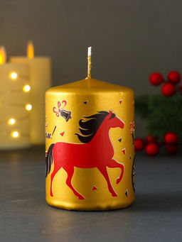 Свеча новогодняя пеньковая Лошадь. 2026, 6?6?8 см